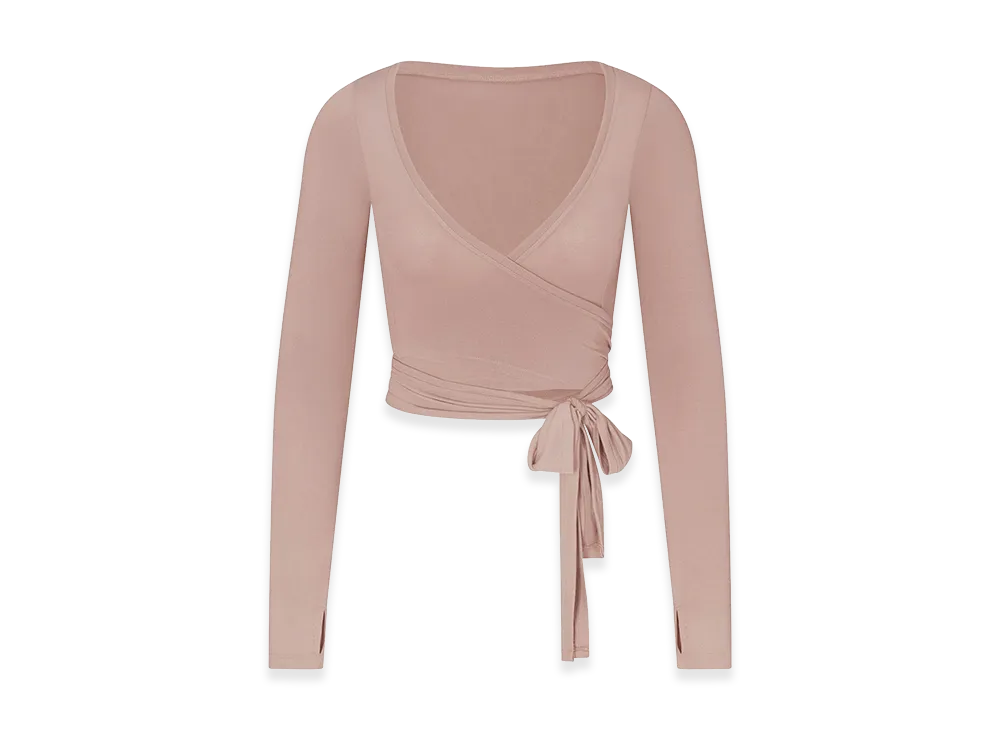 Nike x SKIMS Wrap Long Sleeve Cropped Top "Himalayan"