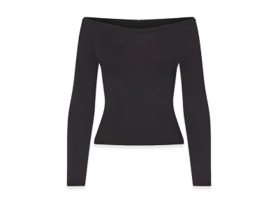 Nike x SKIMS Long Sleeve Boatneck Top "Obsidian"