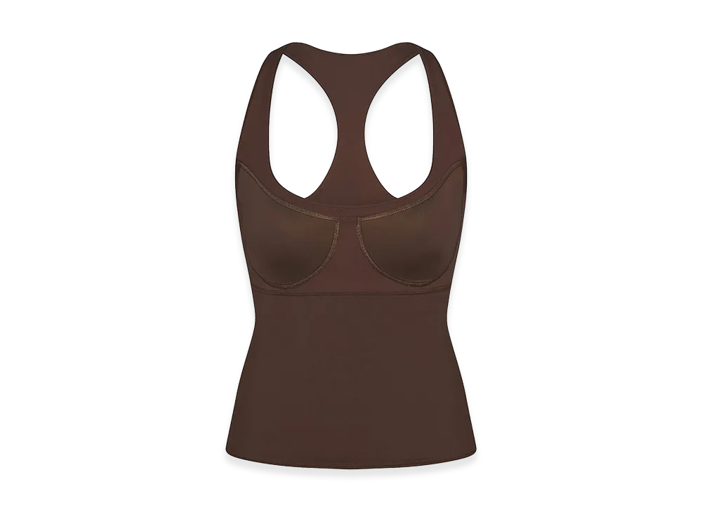 Nike x SKIMS Racer Back Tank "Dark Sepia"