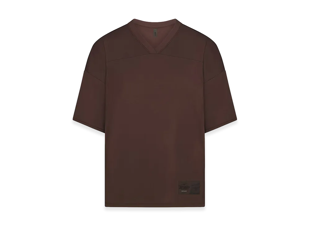 Nike x SKIMS V-Neck Oversized Top "Dark Sepia"