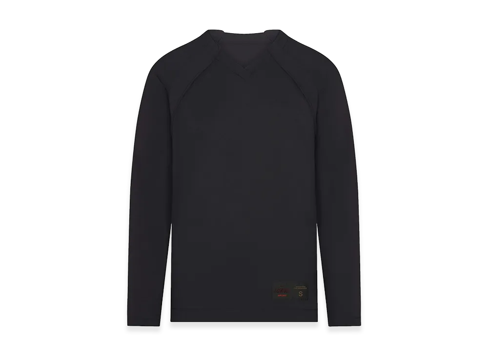 Nike x SKIMS V-Neck Oversized Long Sleeve Top "Obsidian"