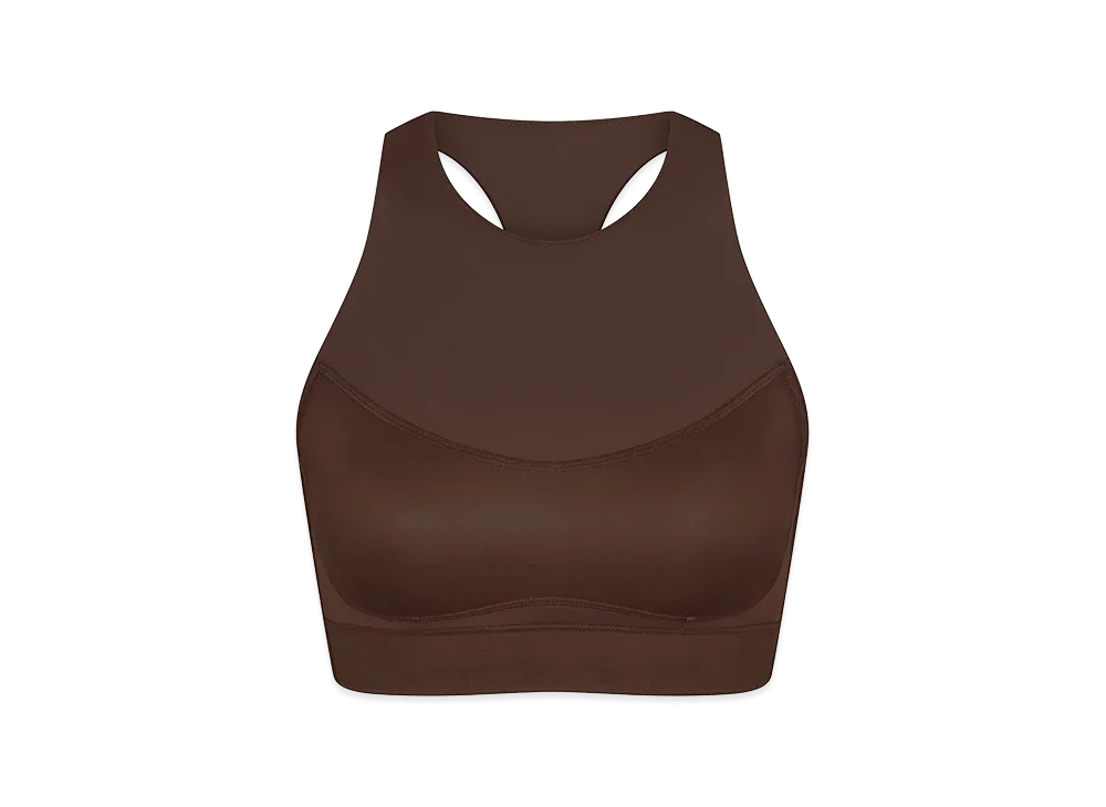 Nike x SKIMS High Neck Bra "Dark Sepia"