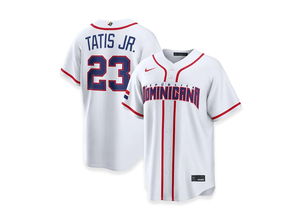 Nike 2026WBC World Baseball Classic Fernando Tatis Jr. Dominican Republic Baseball Home Stadium Jersey "White"
