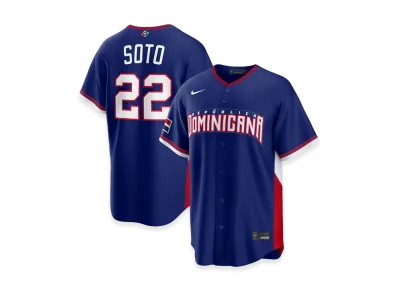 Nike 2026WBC World Baseball Classic Juan Soto Dominican Republic Baseball Road Stadium Jersey "Royal"