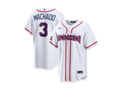 Nike 2026WBC World Baseball Classic Manny Machado Dominican Republic Baseball Home Stadium Jersey "White"
