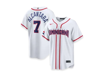 Nike 2026WBC World Baseball Classic Sandy Alcantara Dominican Republic Baseball Home Stadium Jersey "White"
