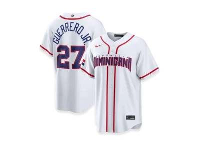 Nike 2026WBC World Baseball Classic Vladimir Guerrero Jr. Dominican Republic Baseball Home Stadium Jersey "White"