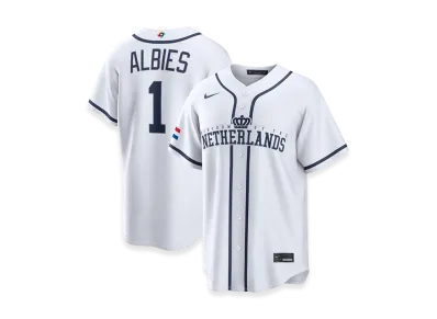 Nike 2026WBC World Baseball Classic Ozzie Albies Netherlands Baseball Home Stadium Jersey "White"