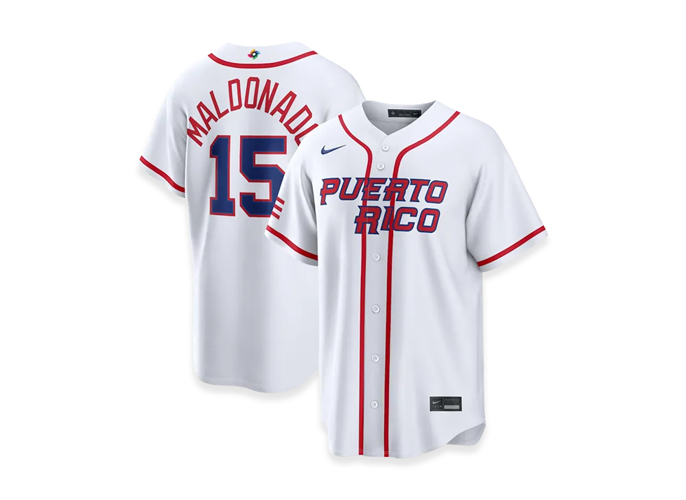 Nike 2026WBC World Baseball Classic Martín Maldonado Puerto Rico Baseball Home Stadium Jersey "White" - ¥