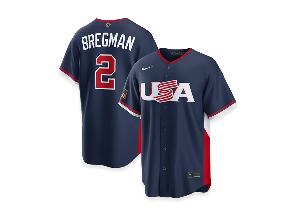 Nike 2026WBC World Baseball Classic Alex Bregman USA Baseball Road Stadium Jersey "Navy"
