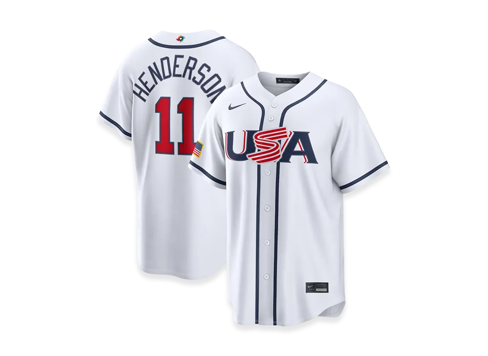 Nike 2026WBC World Baseball Classic Gunnar Henderson USA Baseball Home Stadium Jersey "White"