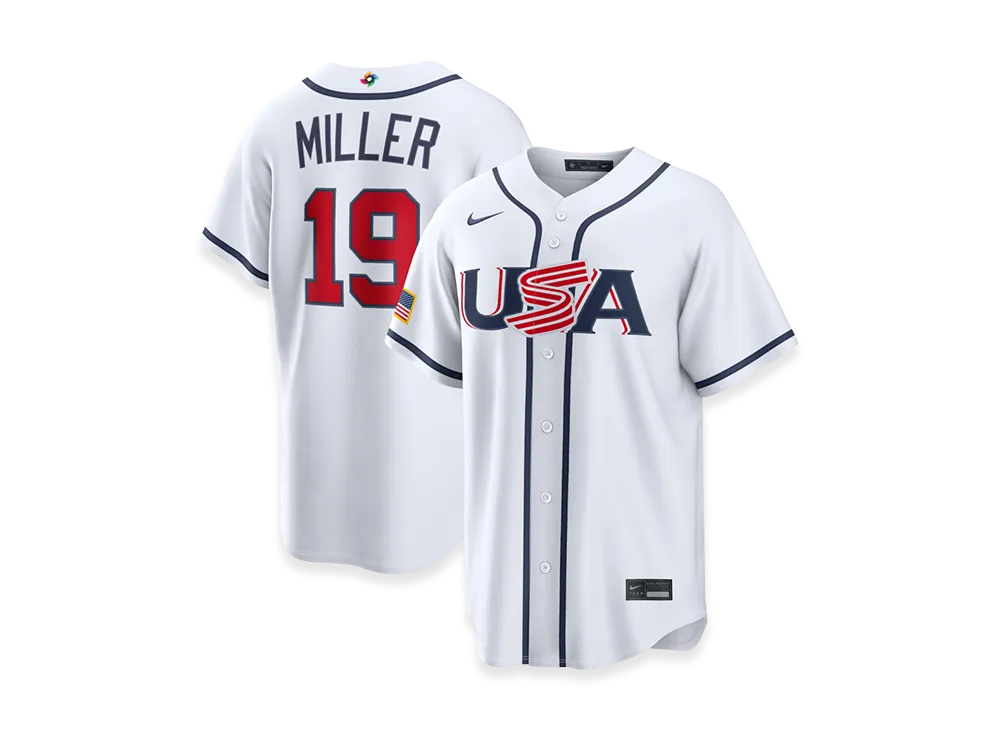 Nike 2026WBC World Baseball Classic Mason Miller USA Baseball Home Stadium Jersey "White"