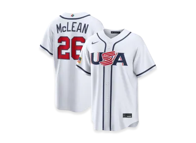 Nike 2026WBC World Baseball Classic Nolan McLean USA Baseball Home Stadium Jersey "White"