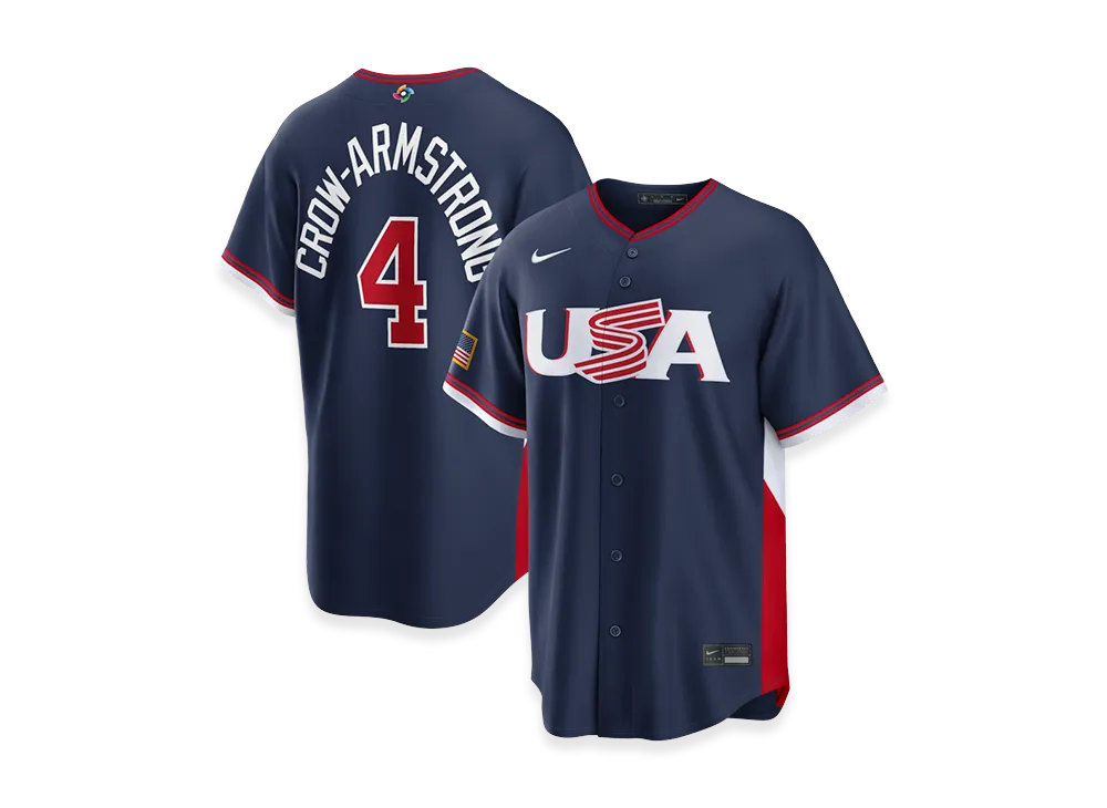 Nike 2026WBC World Baseball Classic Pete Crow-Armstrong USA Baseball Road Stadium Jersey "Navy"