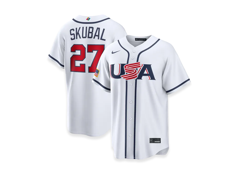 Nike 2026WBC World Baseball Classic Tarik Skubal USA Baseball Home Stadium Jersey "White"