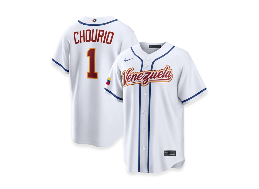 Nike 2026WBC World Baseball Classic Jackson Chourio Venezuela Baseball Home Stadium Jersey "White"