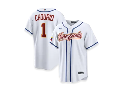 Nike 2026WBC World Baseball Classic Jackson Chourio Venezuela Baseball Home Stadium Jersey "White"