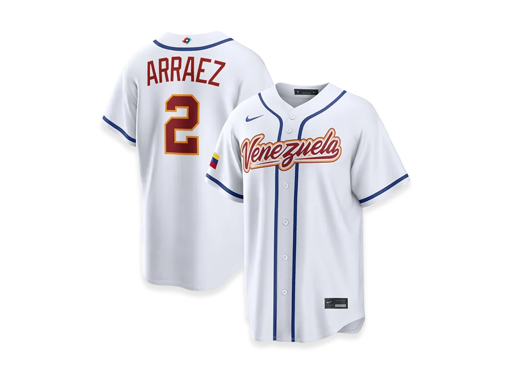 Nike 2026WBC World Baseball Classic Luis Arraez Venezuela Baseball Home Stadium Jersey "White"