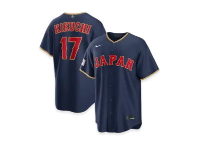 Nike 2026WBC World Baseball Classic Yusei Kikuchi Japan Baseball Road Stadium Jersey "Navy"