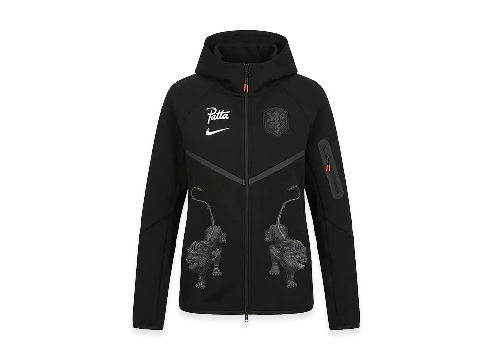 Nike x Patta X2 World Cup Tech Fleece Full-Zip Windrunner Hoodie Netherlands "Black"