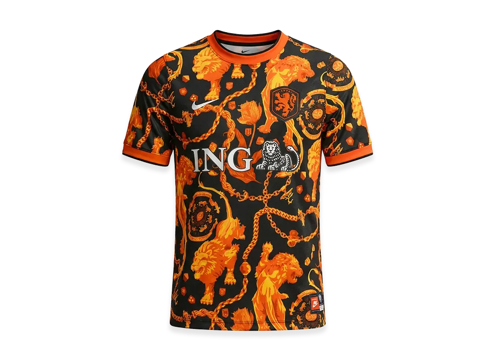 Nike x Patta X2 World Cup Academy Pro Short-Sleeve Football Top Netherlands "Orange/Black"