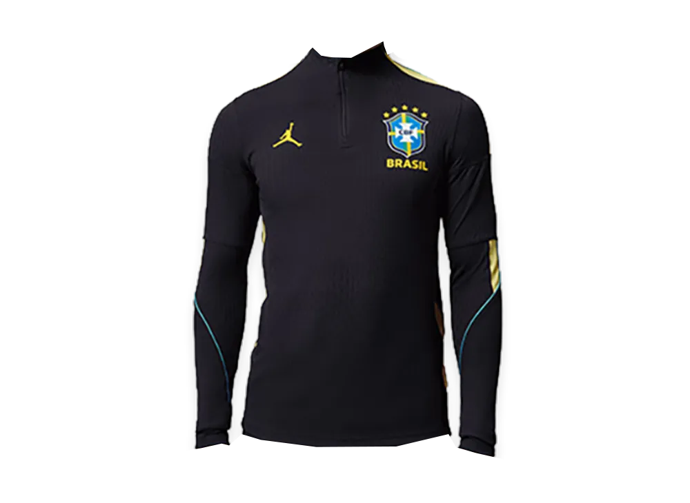 Nike 2026 Brazil Strike Elite Drill Top "Black/Yellow Pulse"