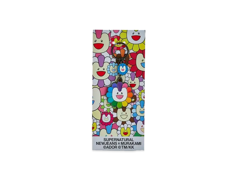 NewJeans x Takashi Murakami Supernatural Metal Keyring "Flower"