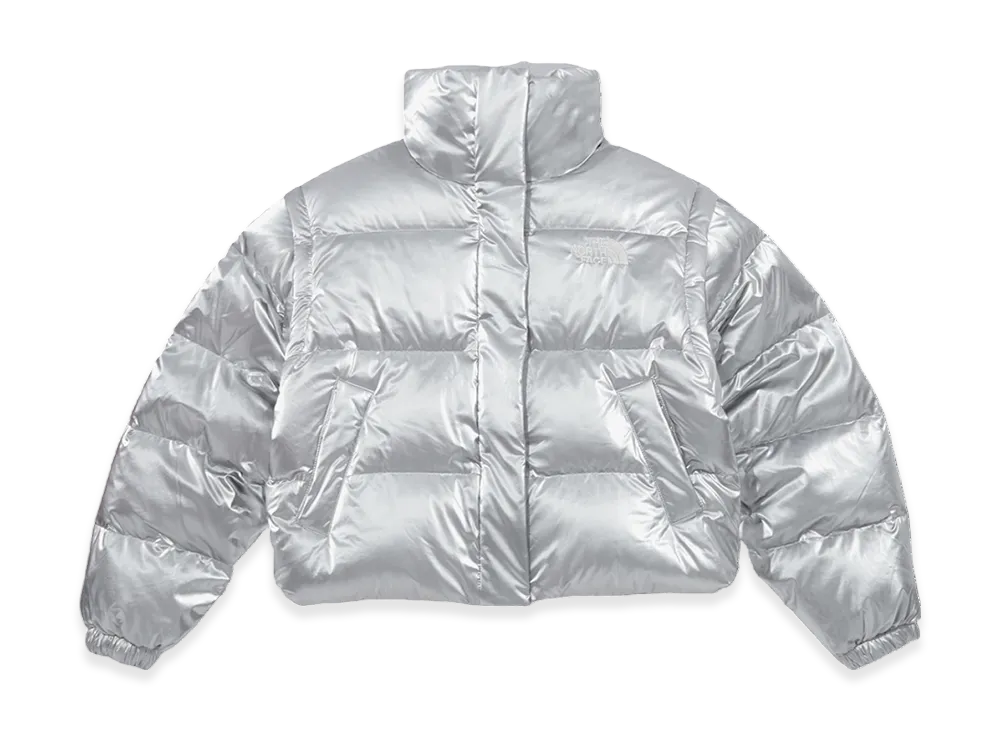 The North Face White Label Glossy Detachable Down Jacket (W) "Silver"