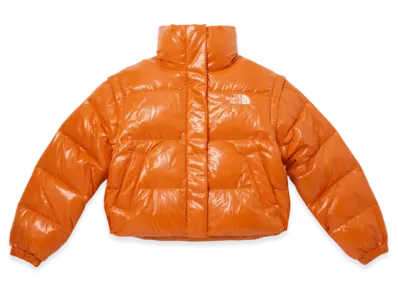 The North Face White Label Glossy Detachable Down Jacket (W) "Orange"