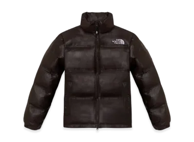 The North Face White Label Leather Nuptse RDS Down Jacket - 24FW "Brown"