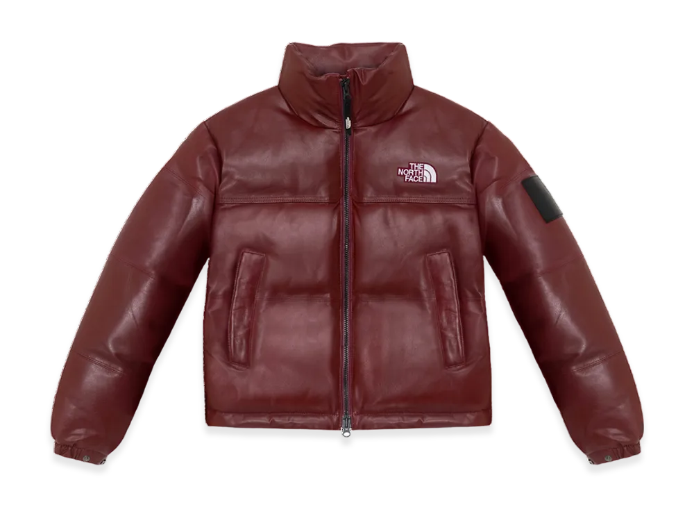 The North Face Leather Nuptse Down RDS Jacket (W) "Red"