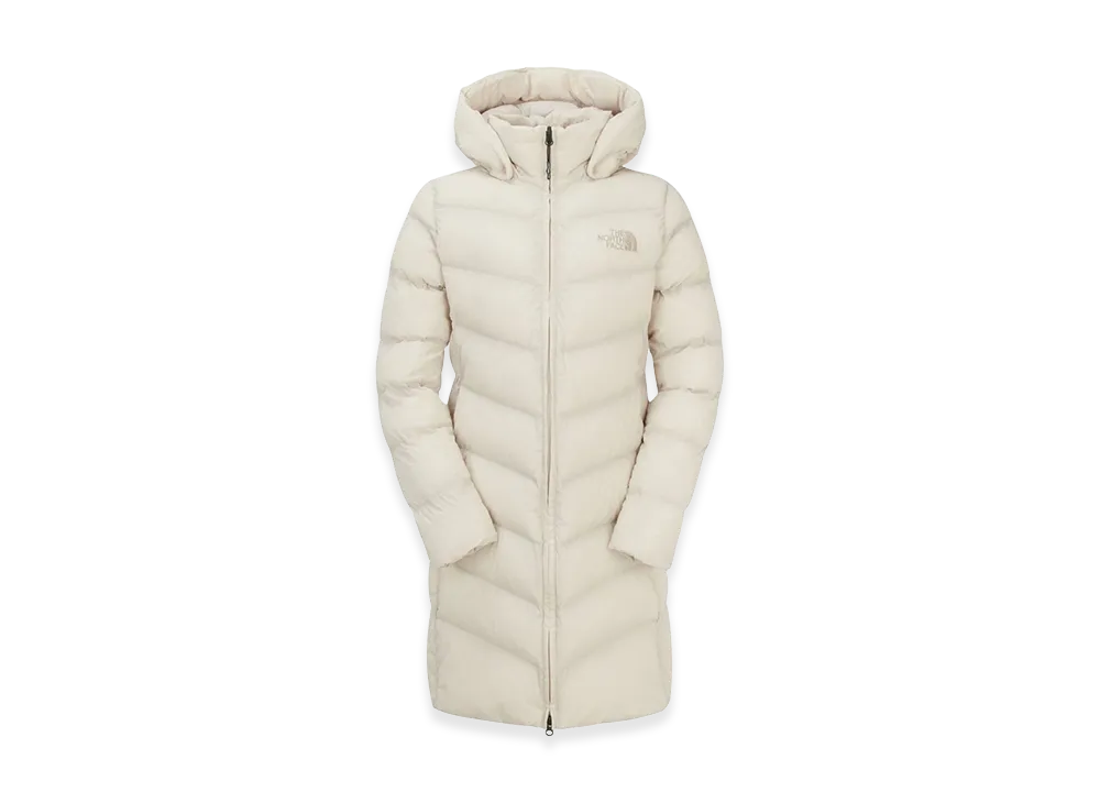 The North Face Womern's Down Long Coat "Cream Beige"