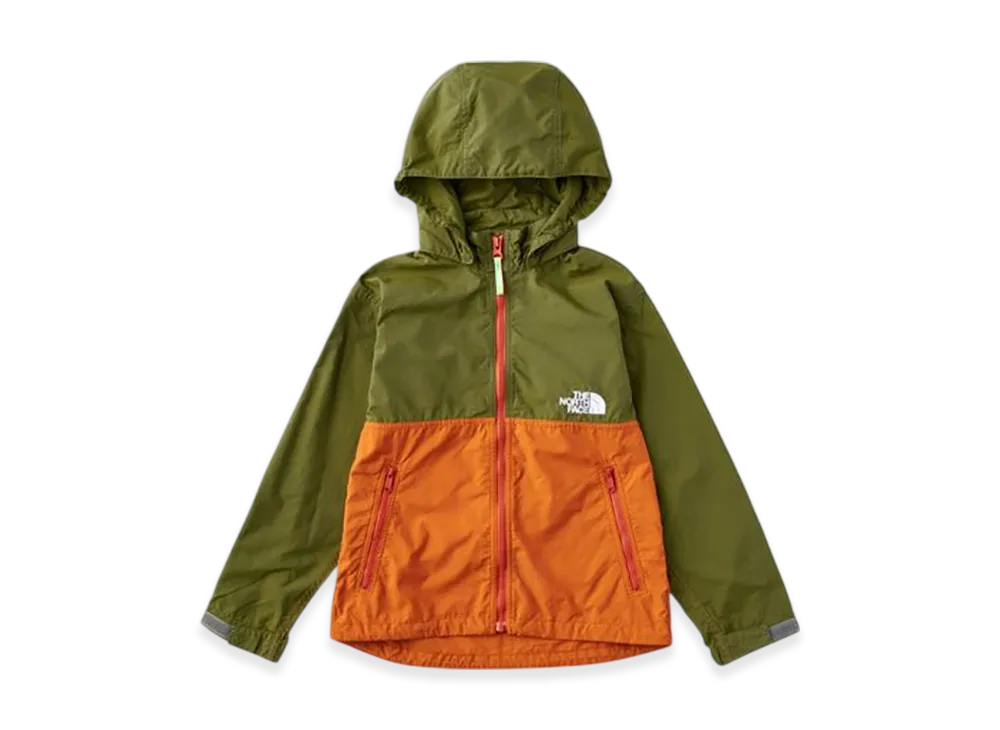 The North Face Green Baton Compact Jacket Kids "Olive/Orange"