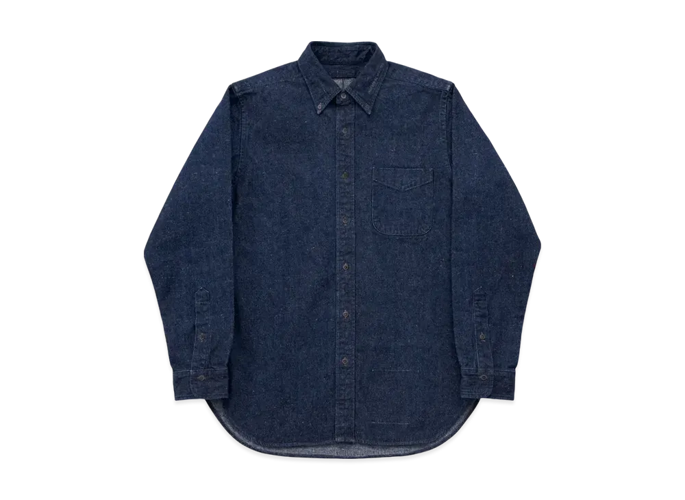 New Manual #020 BB Polo Collar Shirts IDG One-Washed "Indigo"