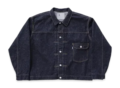 New Manual #023 LV T-Back Denim Jacket BLEach One-Washed "Indigo"