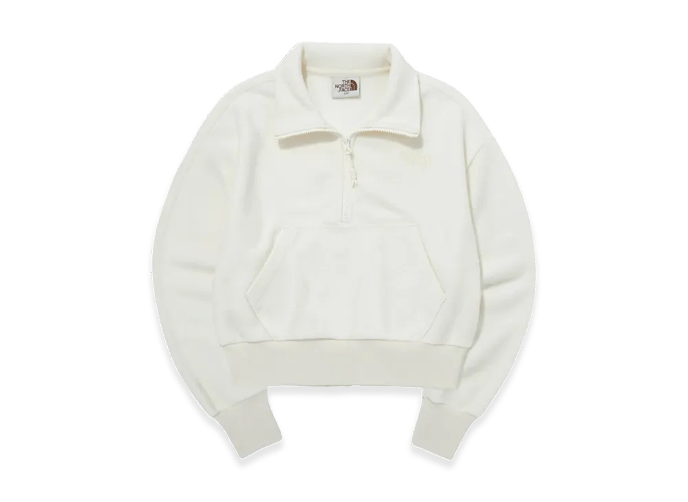 The North Face White Label Terry Half Zip Sweatshirt (W) "Cream"