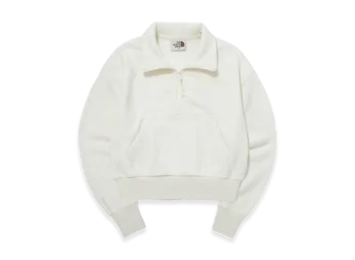 The North Face White Label Terry Half Zip Sweatshirt (W) "Cream"
