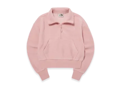The North Face White Label Terry Half Zip Sweatshirt (W) "Light Pink"