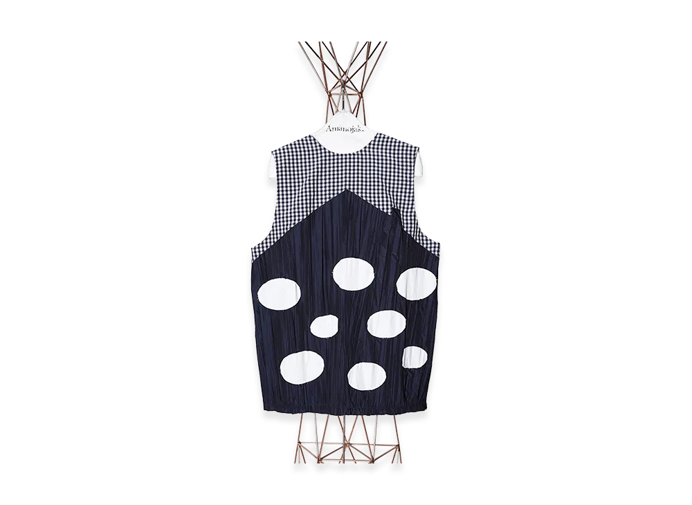 NAMACHEKO Women's Musi Tops "Midnight Blue Froisse"