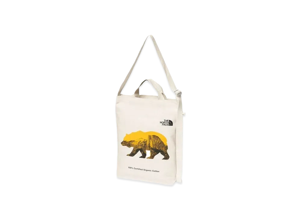 The North Face Organic Cotton Tote Kids "Natural/CA Bear Print"