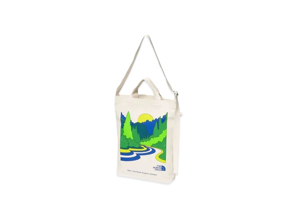 The North Face Organic Cotton Tote Kids "Natural/Yosemite River Print 2"
