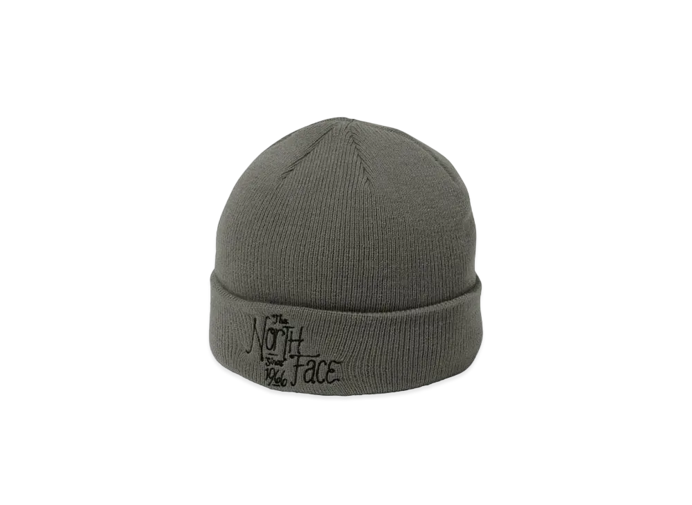 The North Face Embroidered Barred Beanie "New Taupe"