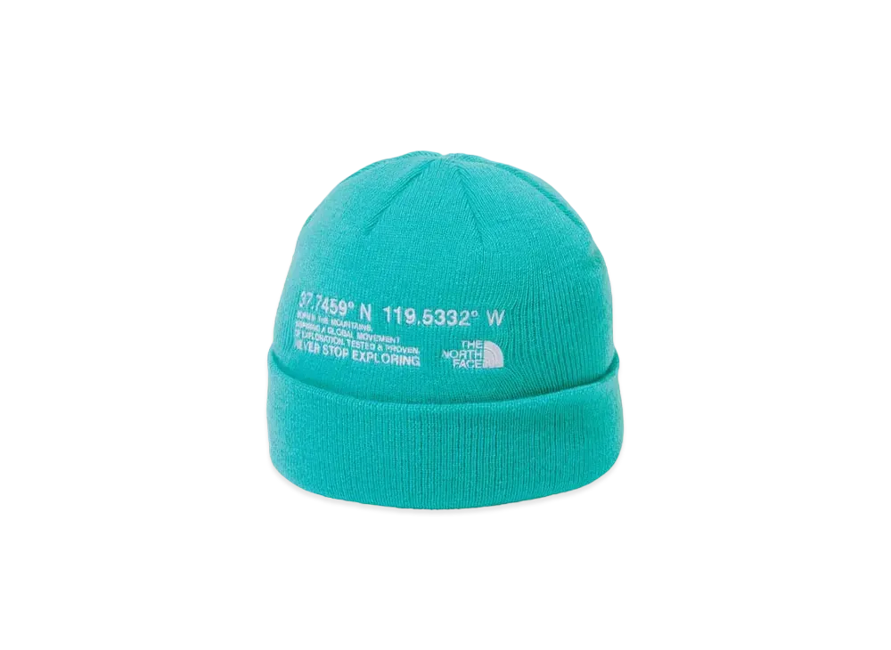 The North Face Embroidered Barred Beanie "Geyser Aqua"