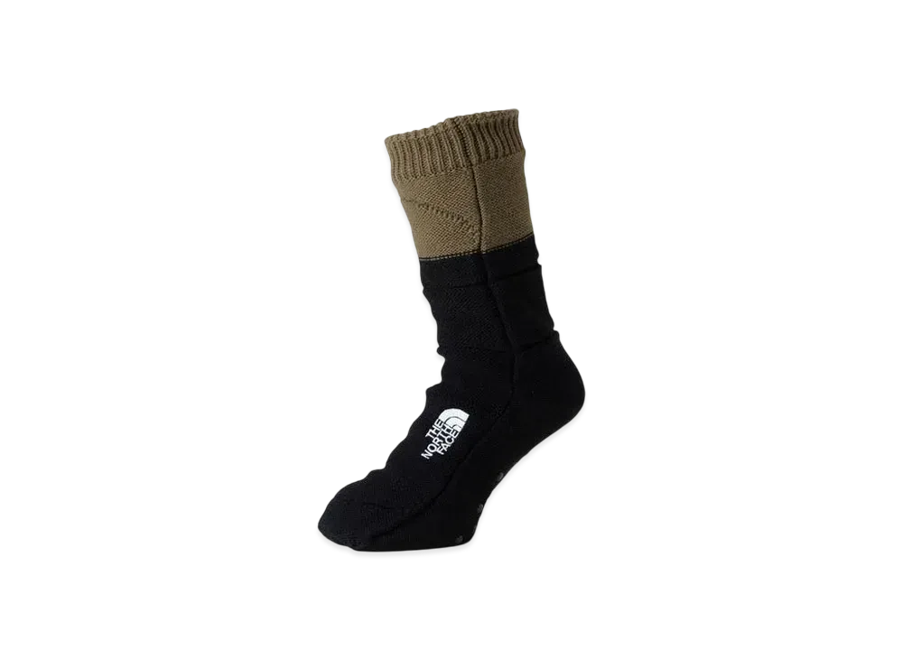 The North Face Nuptse Bootie Socks "Military Olive x TNF Black"