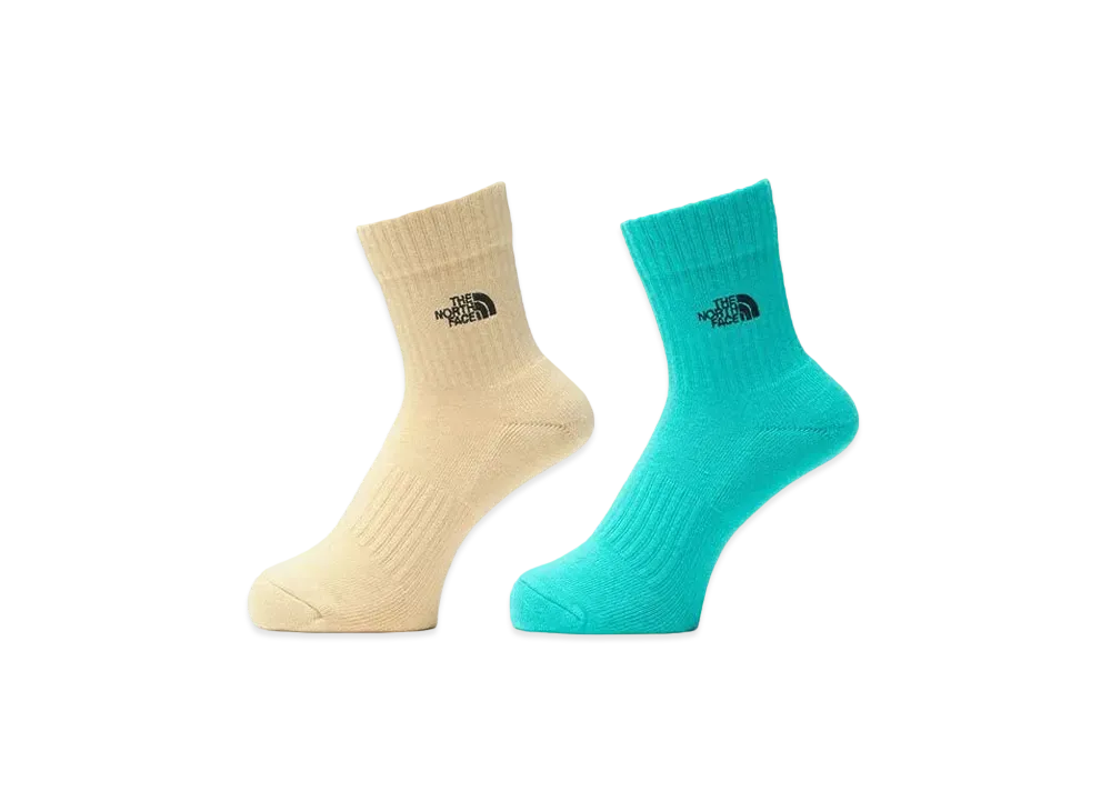 The North Face TNF Logo 2P Crew "GravelxGeyser Aqua"