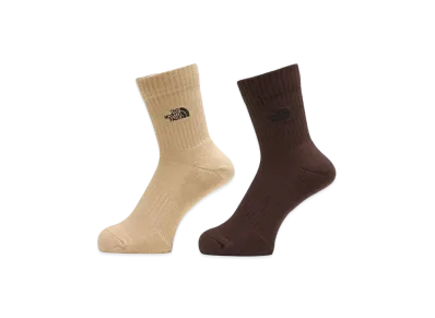 The North Face TNF Logo 2P Crew "Demi Tasse Brown x Kelp Tan"