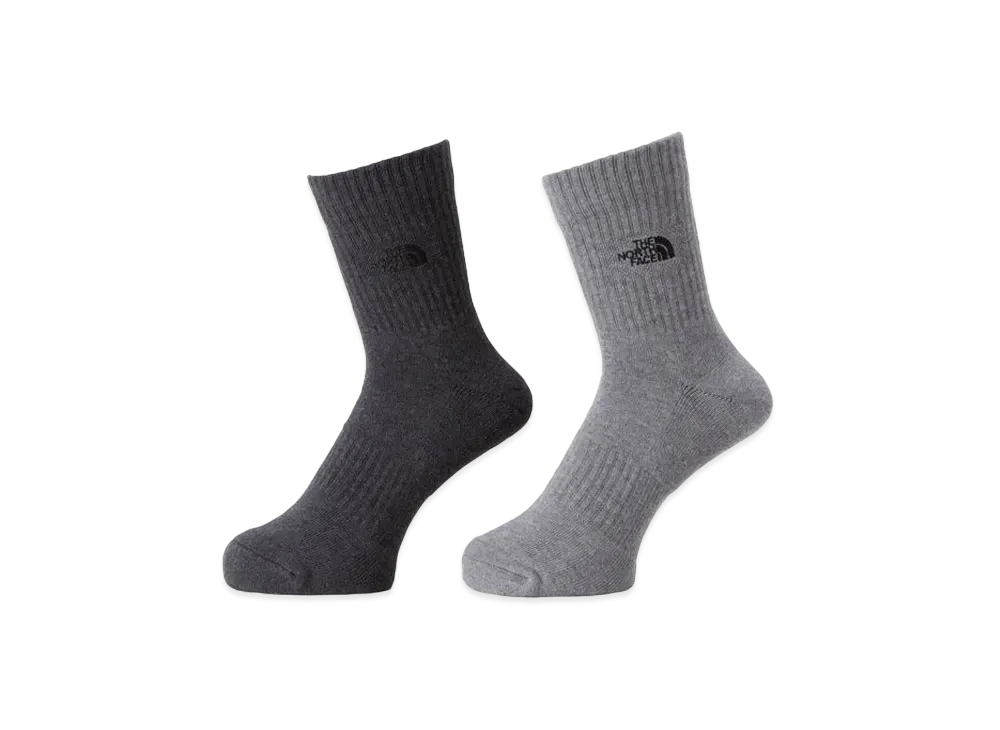 The North Face TNF Logo 2P Crew "Dark Moku GrayxLight Moku Gray"