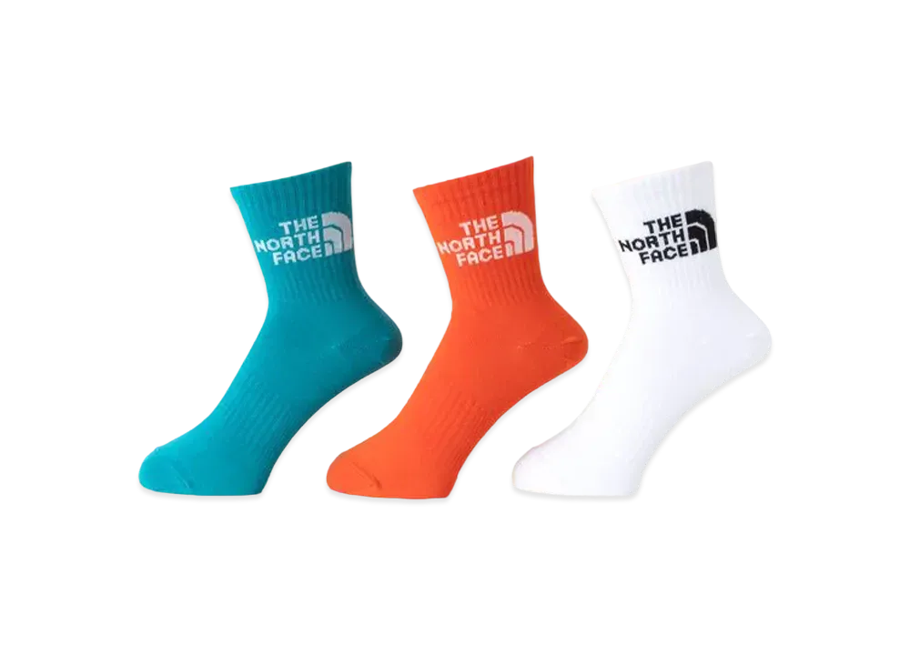 The North Face TNF Jacquard Logo 3P Crew "Multicolor White"