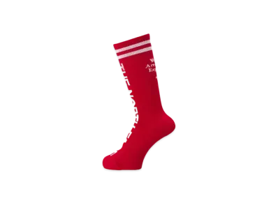 The North Face TNF Icons Text Logo Crew "TNF Red x TNF White"