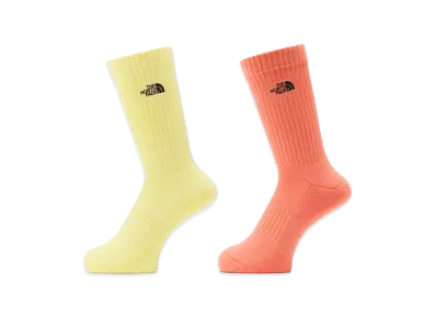 The North Face TNF Logo 2P Crew Unisex "TNF Lemon/Coral Crush"